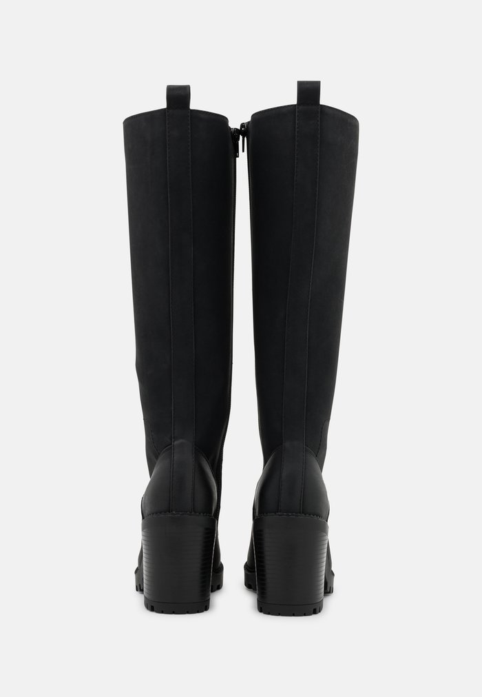 Bottes Anna Field Dentelle up Block heel platform Zip UP Noir Femme | CMG-3076340